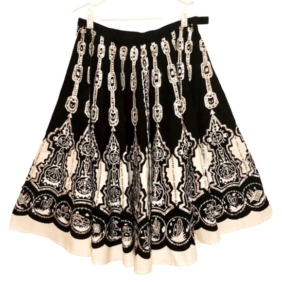 Sequin Boho A-Line Graphic Skirt - Picture 10 of 12